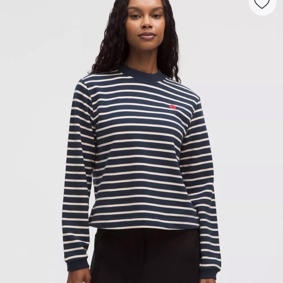 Lululemon Cotton French Terry Crewneck Pullover, Size Small - Picture 1 of 5